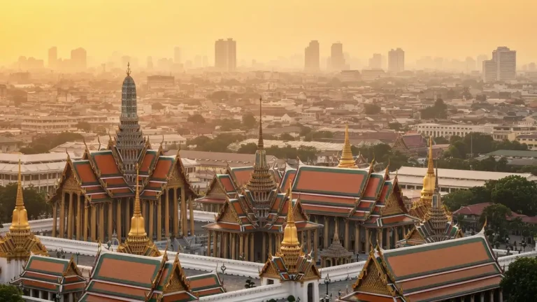 Bangkok na 3 dni - Wielki Pałac Królewski i Wat Phra Kaew w złocie świtu
