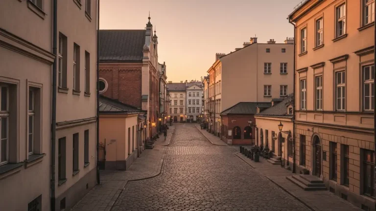 Żydowska dzielnica Kazimierz w Krakowie - historyczne ulice z zabytkową architekturą