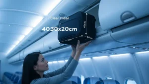 Wizz Air bagaż podręczny - wymiary i waga na tle samolotu Wizz Air