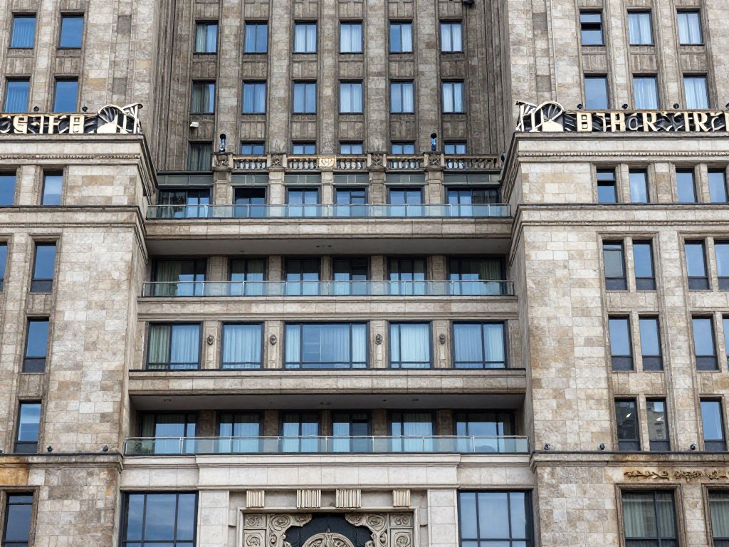 Hotel Marriott Warszawa z widoczną strukturą pięter budynku
