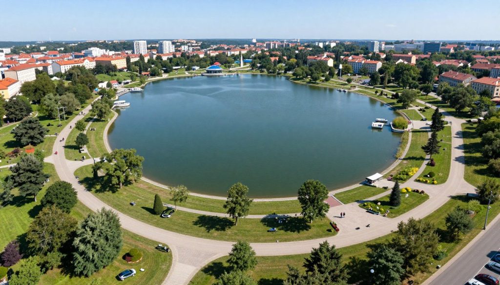 Jezioro Maltańskie Poznań panorama Jezioro Maltańskie Poznań panorama