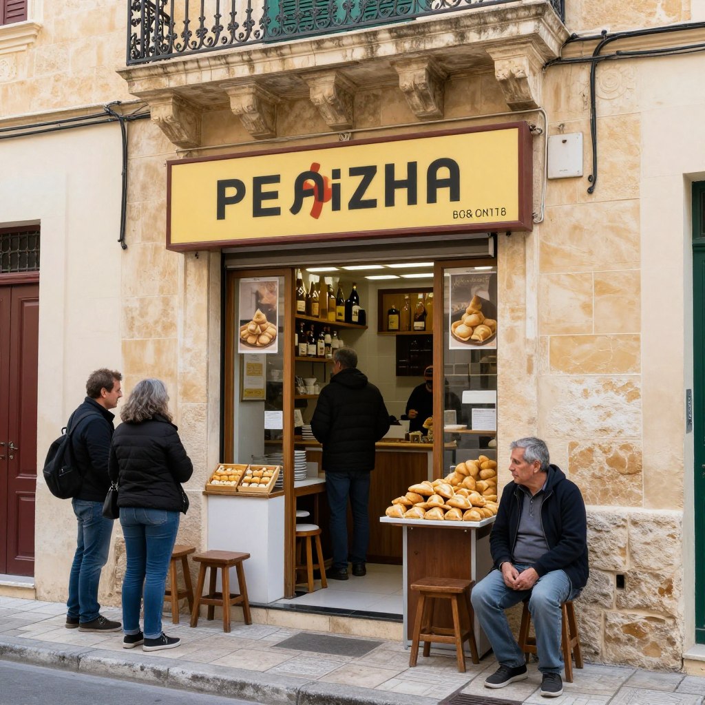 Lokalna knajpka z pastizzi na Malcie Lokalna knajpka z pastizzi na Malcie