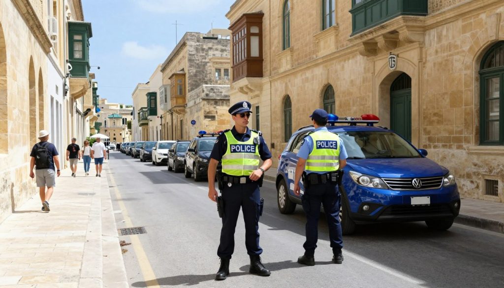 Malta wakacje bezpieczeństwo patrol policji Valletta Malta wakacje bezpieczeństwo patrol policji Valletta