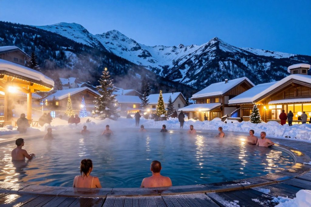 termy zakopane zimą baseny zewnętrzne w śniegu